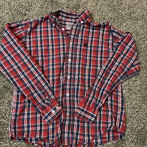 Cinch Red and Blue Plaid Button Down Shirt